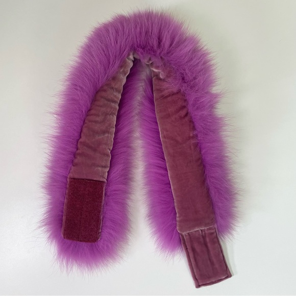 Vintage Genuine Dyed Fox Fur Velcro Scarf Headband Collar - Picture 6 of 12